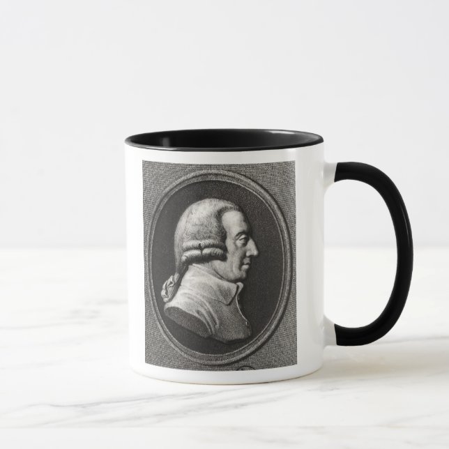 Caneca Retrato de um medalhão de Adam Smith (Direita)