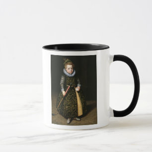 Caneca Retrato de um menino idoso de quatro anos com