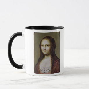 Caneca Retrato de uma mulher inspirada pela Mona Lisa