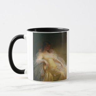 Caneca Retrato de uma mulher (óleo em canvas)