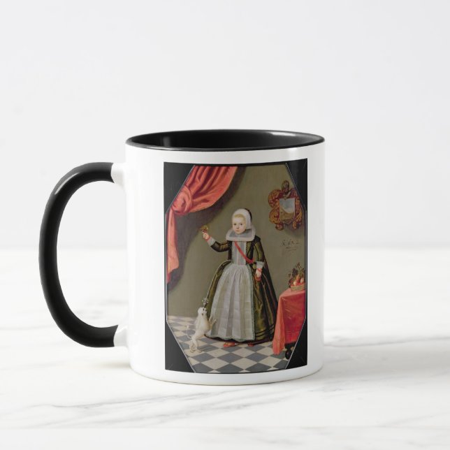Caneca Retrato de uma rapariga com um pássaro (Esquerda)