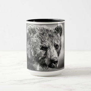 Caneca Retrato de urso pardo
