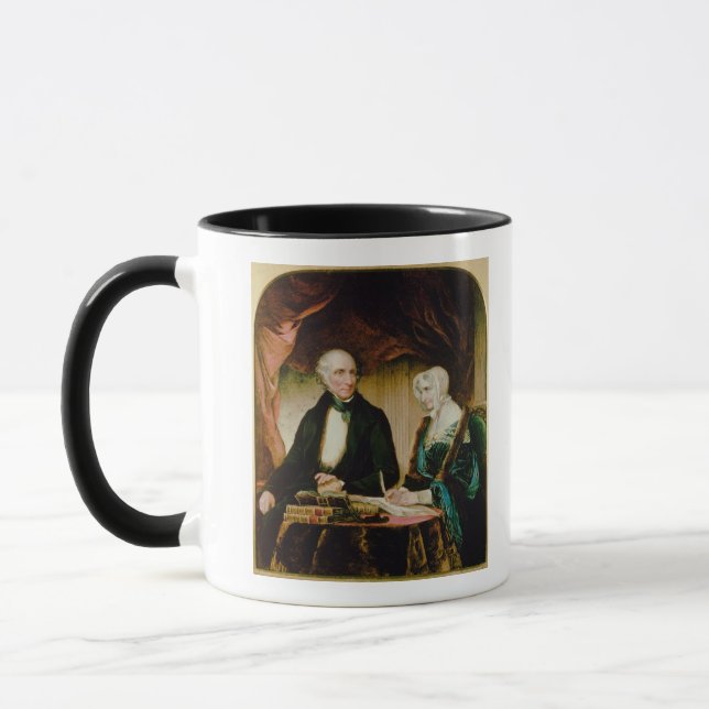Caneca Retrato de William e de Mary Wordsworth, 1839 (Esquerda)