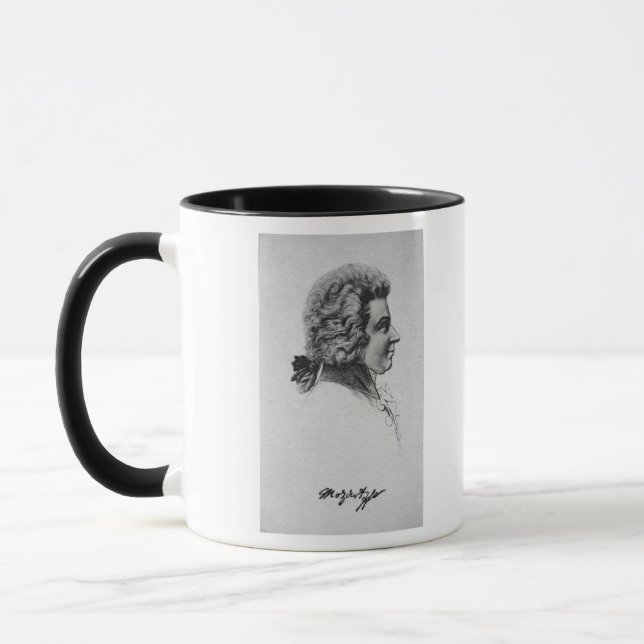 Caneca Retrato de Wolfgang Amadeus Mozart (Esquerda)