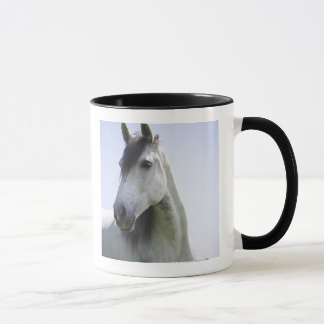 Caneca retrato do cavalo branco (Direita)