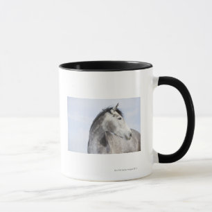 Caneca retrato do cavalo branco 2