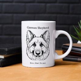 Caneca Retrato do german shepherd