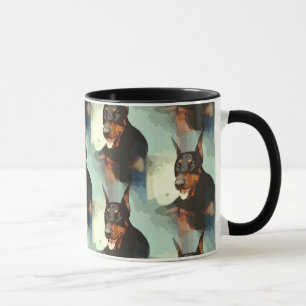 Caneca Retrato do Pinscher do Doberman