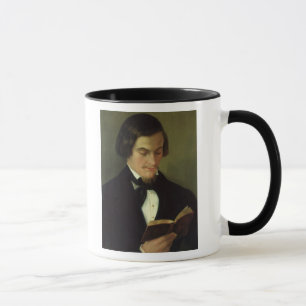 Caneca Retrato do poeta Heinrich Heine 1842