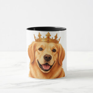 Caneca Retrato do Rei Golden Retriever – Cachorro Fofo Co