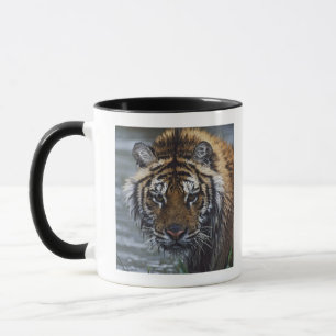 Caneca Retrato do tigre Siberian molhado