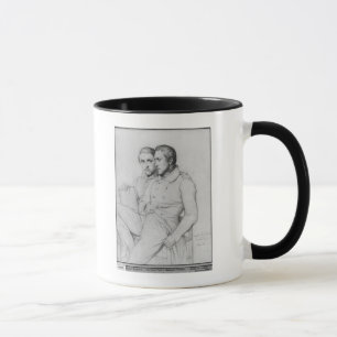 Caneca Retrato dobro de Hipólito e de Paul Flandrin