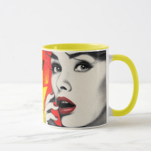 Caneca Retrato duplo em arte pop