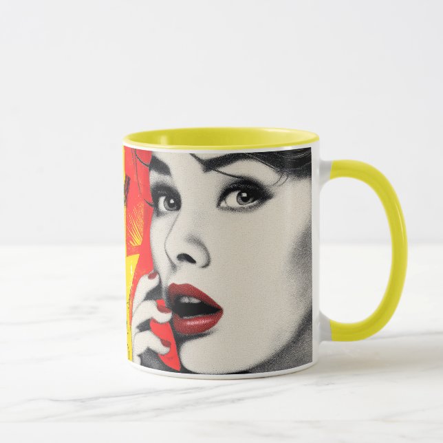 Caneca Retrato duplo em arte pop (Direita)