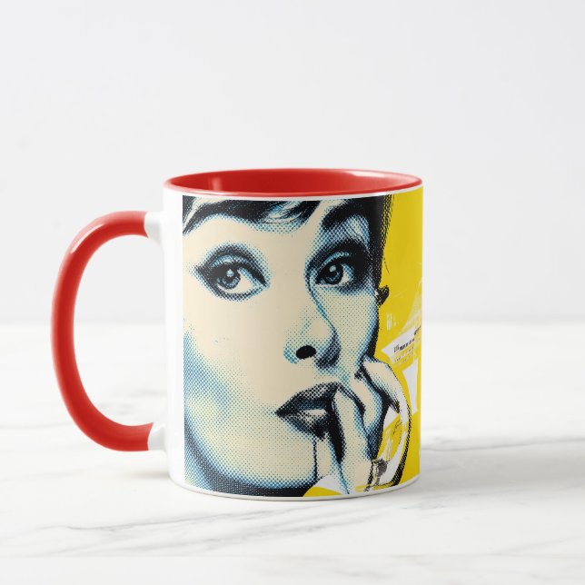 Caneca Retrato duplo em arte pop (Esquerda)