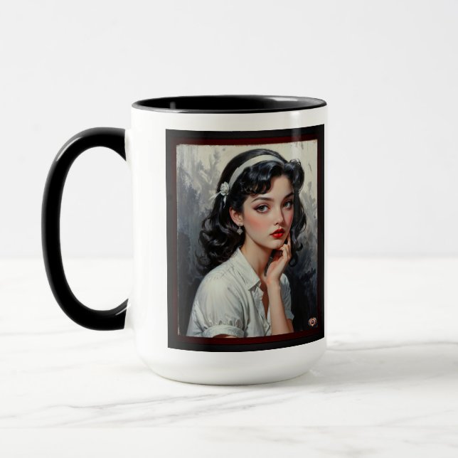 Caneca Retrato inspirado na Retroria de Jovem Pensada (Esquerda)