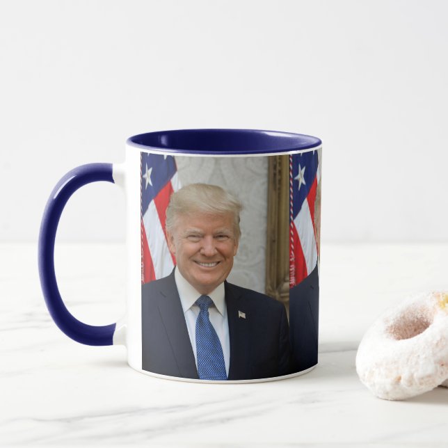 Caneca Retrato oficial de Donald Trump (Com Donut)