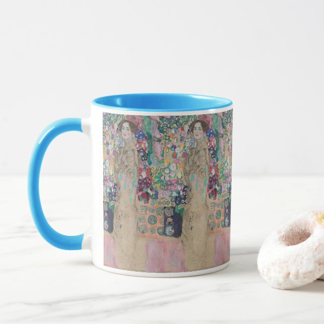 Caneca Retrato póstumo de Ria Munk por Gustav Klimt (Com Donut)