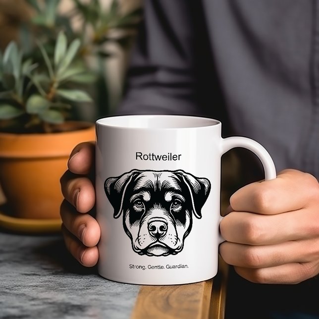 Caneca Retrato Rottweiler (Criador carregado)
