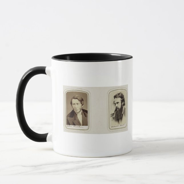 Caneca Retratos de John Ruskin (1819-1900) e de William H (Esquerda)