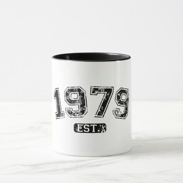 Caneca Retro 1979 Grunge Est. Gráfico Estabelecido (Centro)