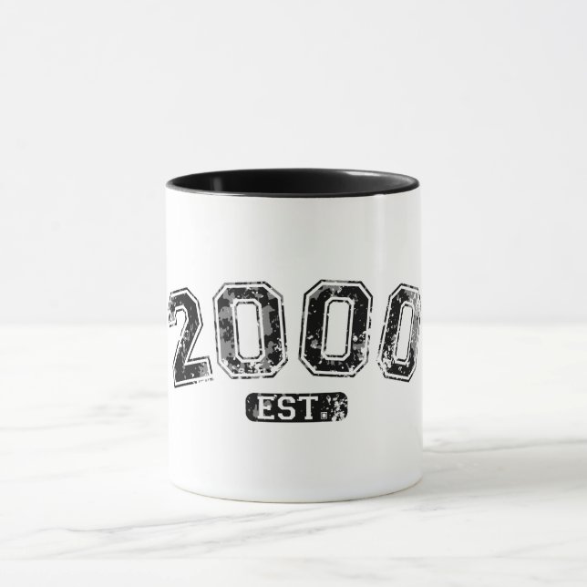 Caneca Retro 2000 Grunge Est. Gráfico Estabelecido (Centro)