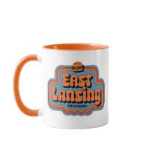 Retro 70 East Lansing Michigan Vintage Coffee Mug