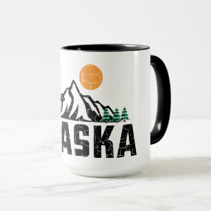 Caneca Retro Alaska Mountain Sunset