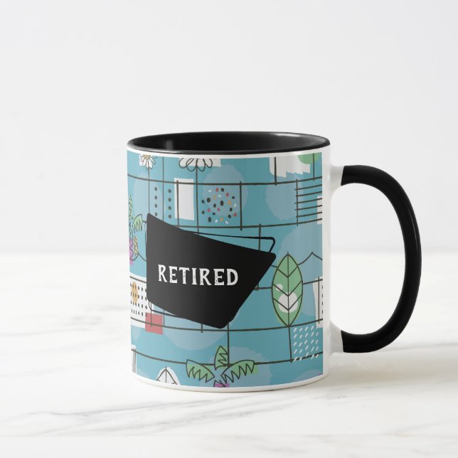 Caneca Retro aposentado moderno do século Médio 1950 (Direita)