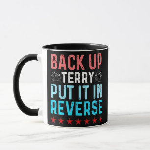 Caneca Retro Back Up Terry Colocou No Verso 4 de julho