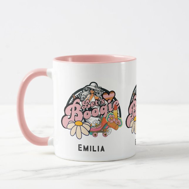 Caneca Retro Boogie Disco Dança Noiva Solteira dos Anos 7 (Esquerda)