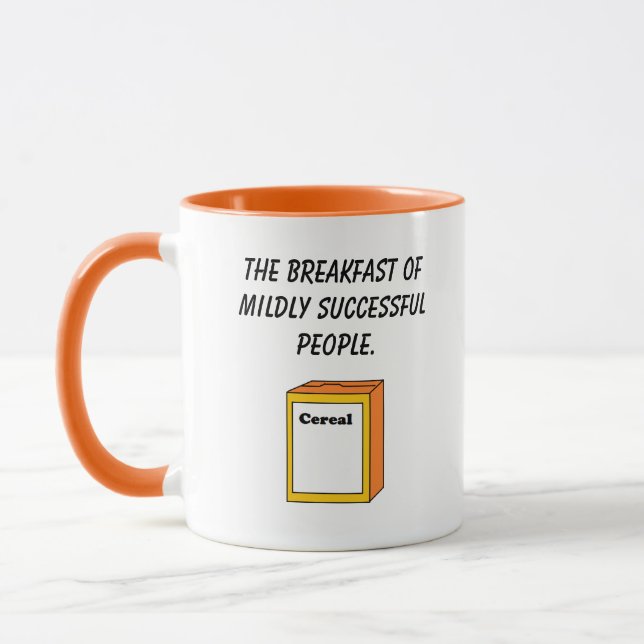 Caneca Retro Cereal Box Cartoon, Funny Pop Art Breakfast (Esquerda)