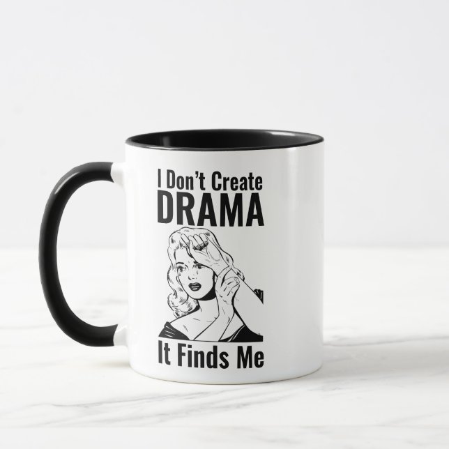Caneca Retro Chorando Mulher Drama Mug (Esquerda)