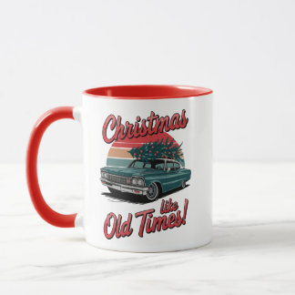 Caneca Retro Christmas Car – Old Times Holiday