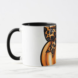 Caneca Retro Coquette Happy Halloween Leopart Pumpkin