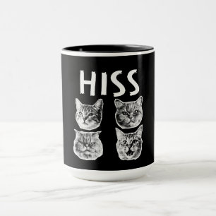 Caneca Retro de gatos HISS (KISS)