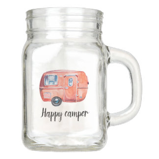 Caneca retro do bebendo do frasco de pedreiro do