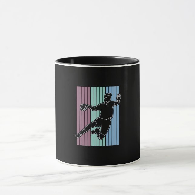 Caneca Retro do jogador de handebol (Centro)