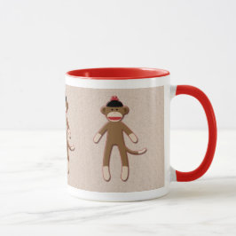 Caneca retro do macaco do peúga-estilo do vintage