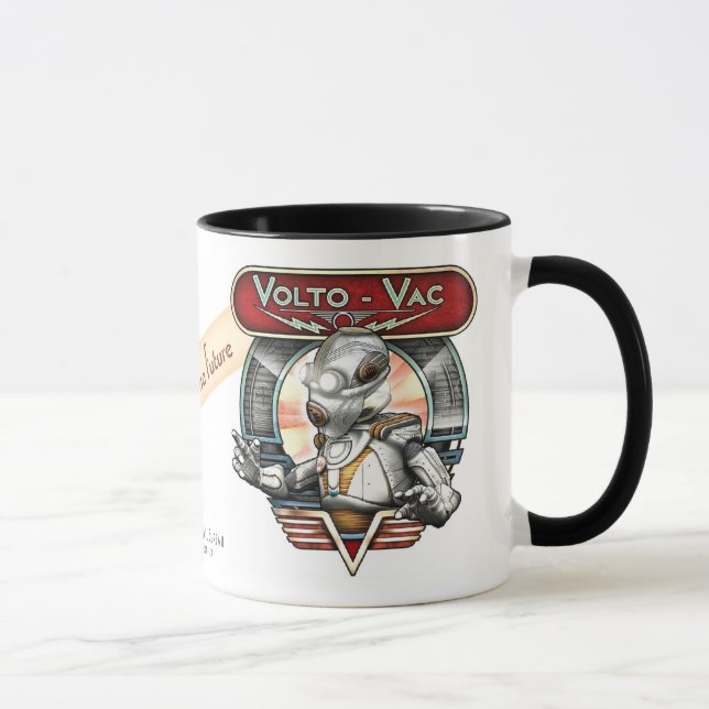 Caneca retro do robô Volto-VAC (Direita)