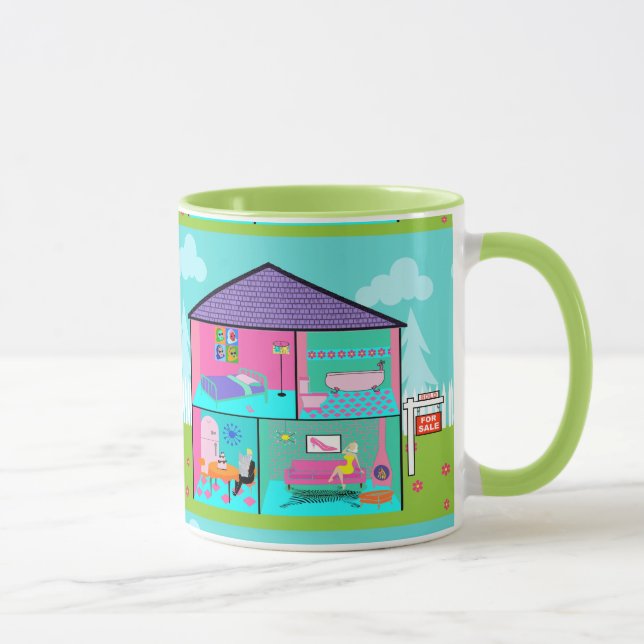 Caneca Retro Dream House Mug (Direita)