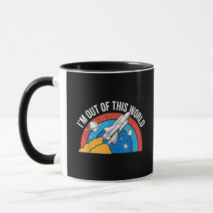 Caneca Retro Engraçado Eu estou fora deste foguete espaci