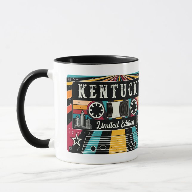 Caneca Retro Estado do Kentucky. (Esquerda)