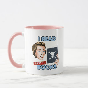 Caneca Retro eu leio livros proibidos
