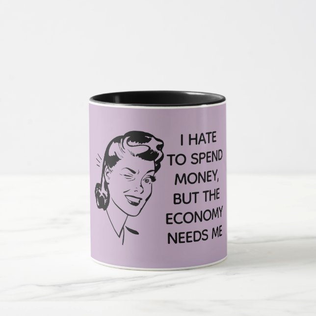 Caneca Retro Funny Comprando Mug (Centro)