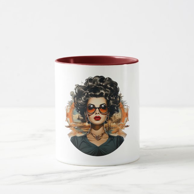 Caneca 💋 Retro Glam Diva Mug ☕ (Centro)