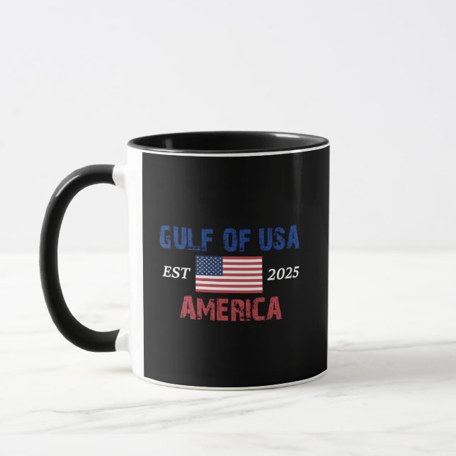 Caneca Retro Golfo Dos EUA América Leste 2025 Bandeira Am (Esquerda)