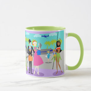 Caneca Retro Hawaiian Christmas Mug