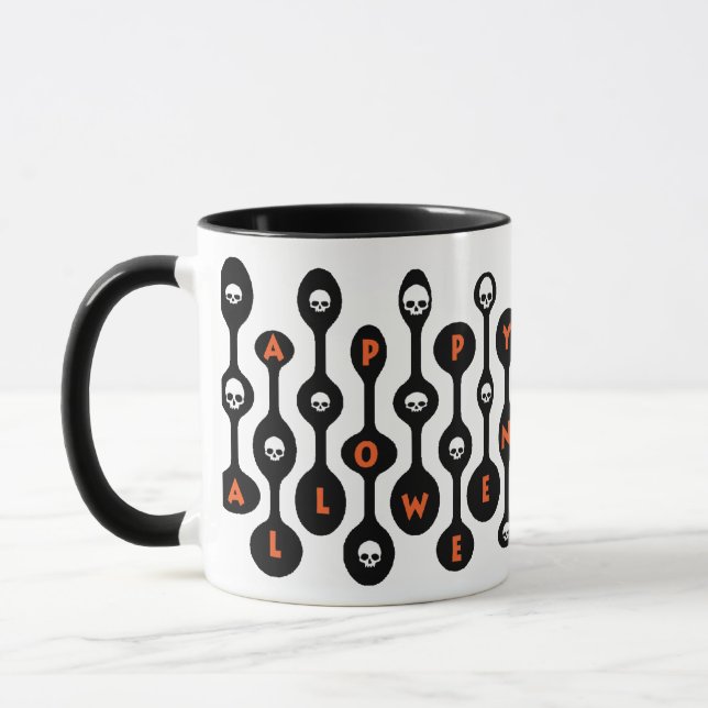 Caneca Retro Mod Happy Halloween (Esquerda)
