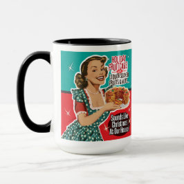 Caneca Retro Natal Engraçado como um bolo de frutas